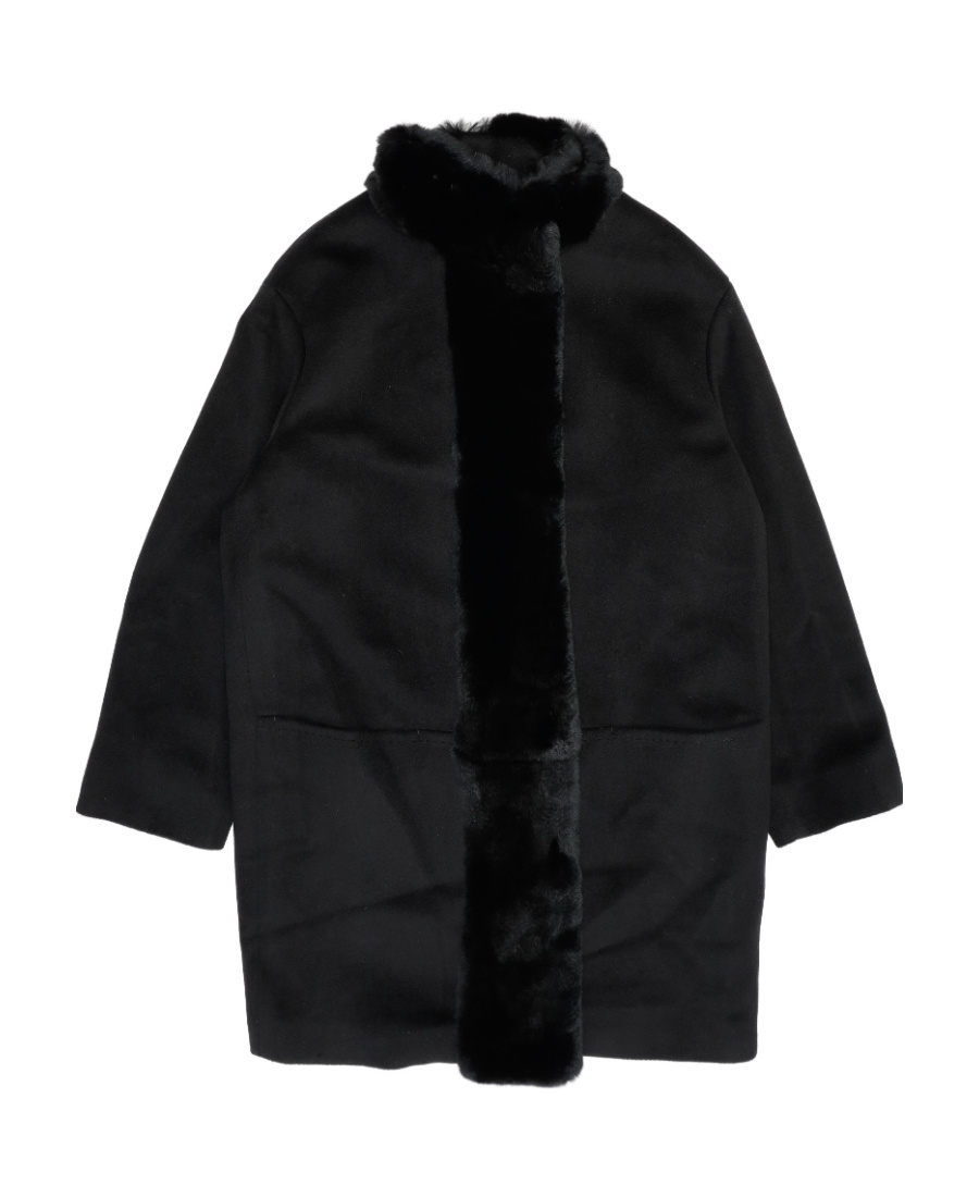 Max Mara Long-sleeved Coat In Black
