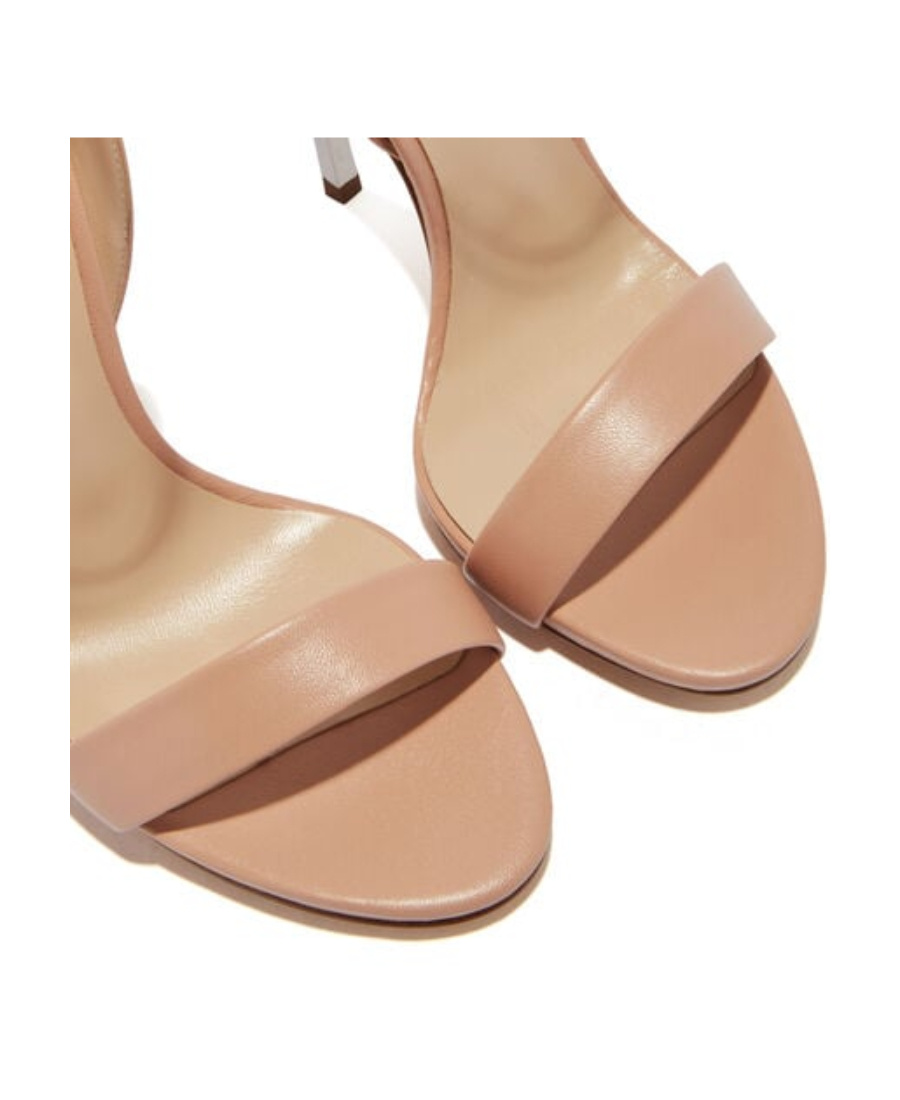 Casadei Leather 120mm Heeled Sandals In Nude