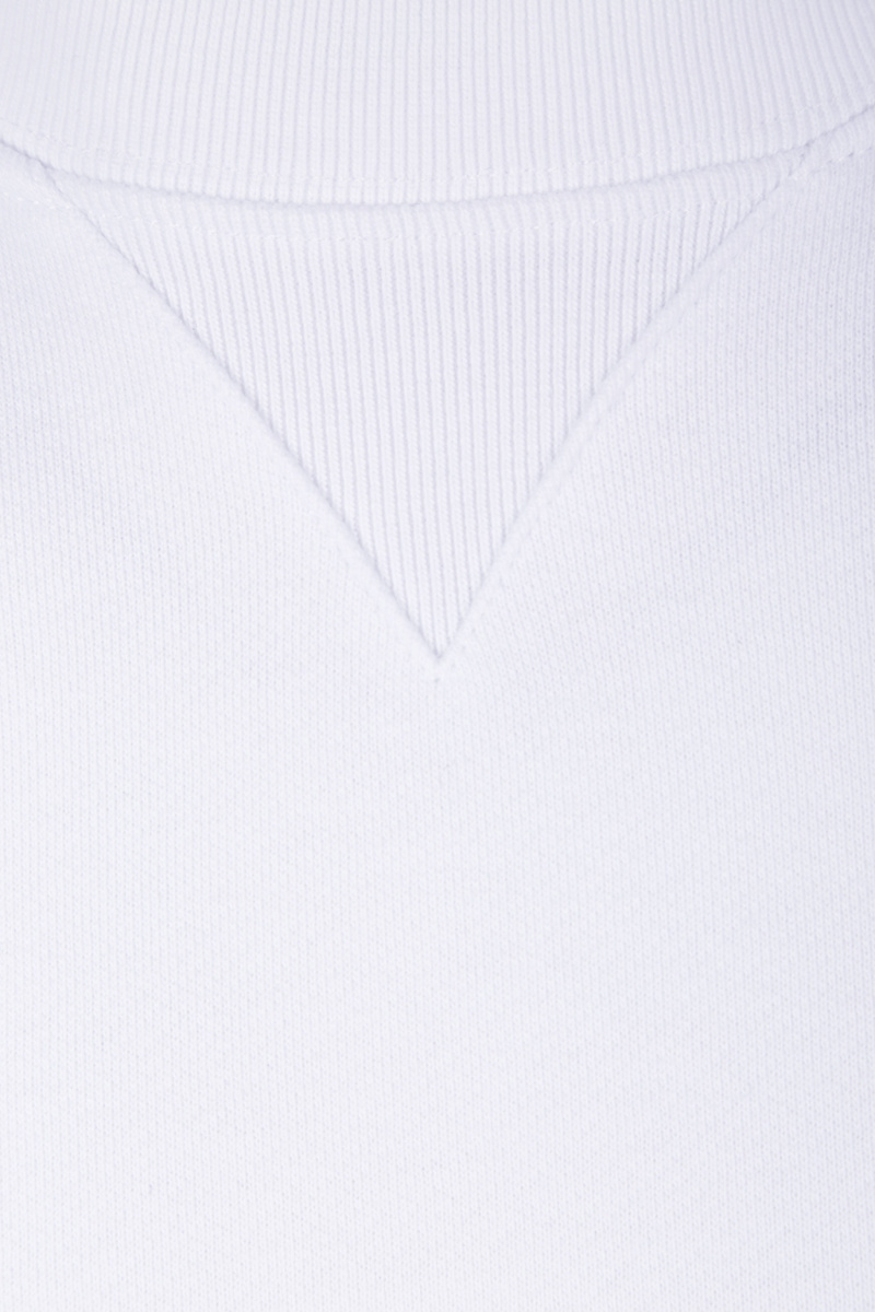 Maison Kitsuné Fox Head-embroidered Crew-neck Sweatshirt In White