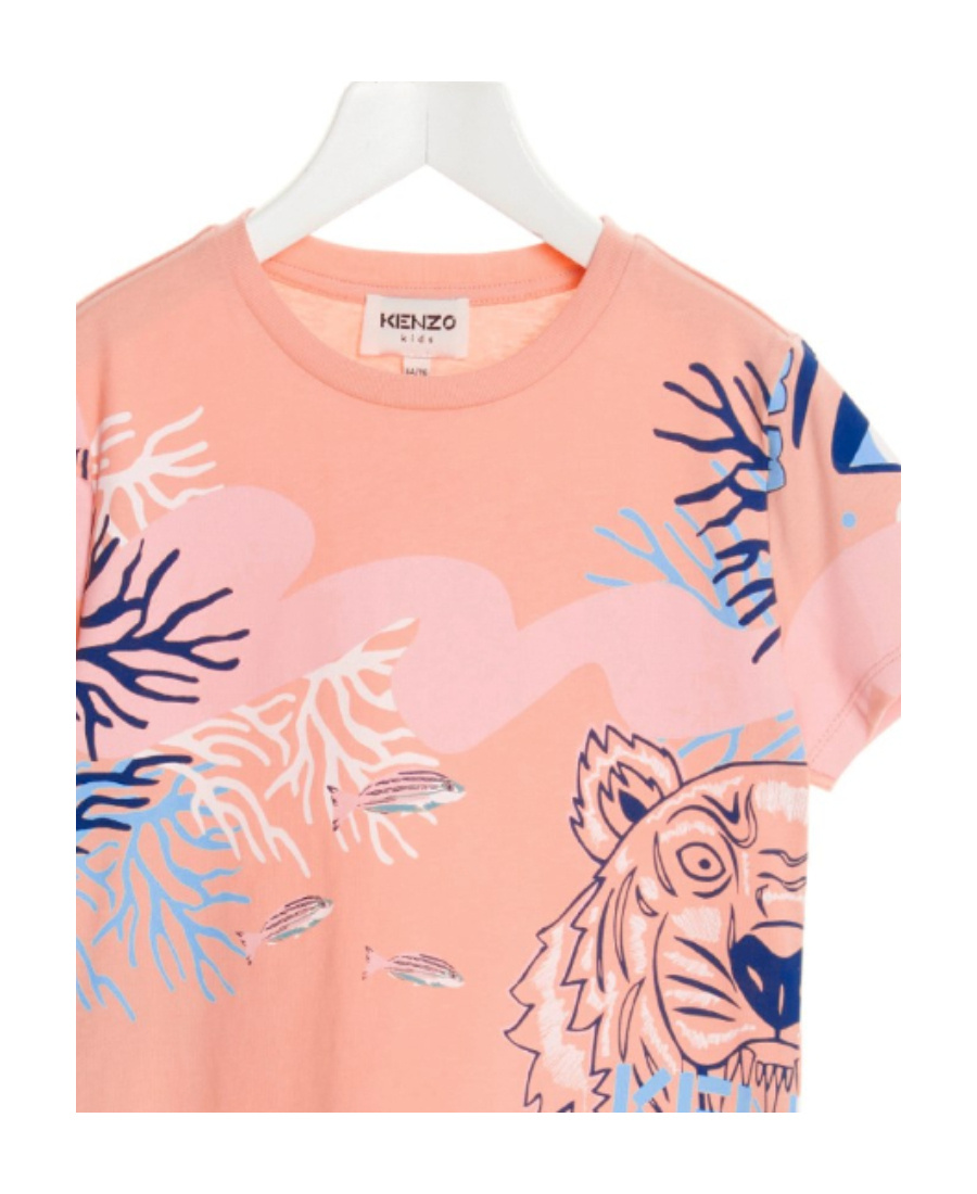 Kenzo Logo Graphic Print T-shirt In Pink