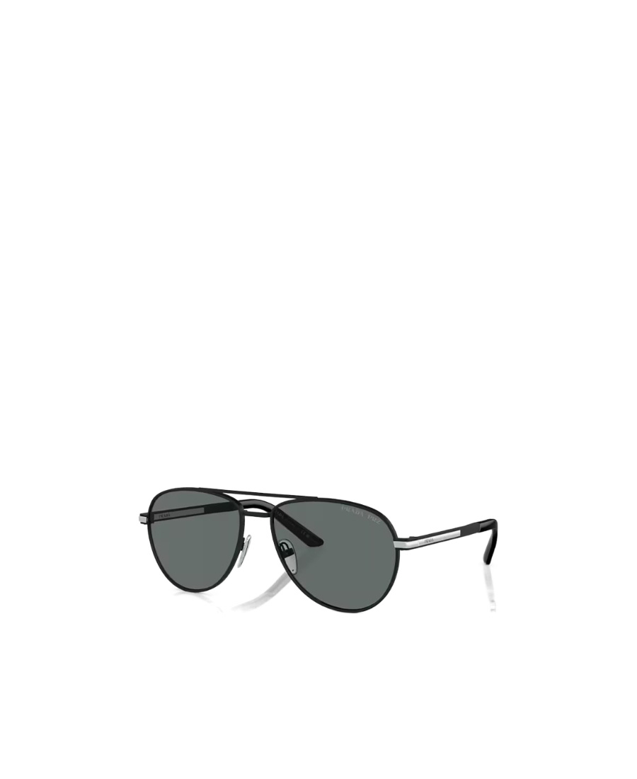 Prada Womens Black Pr A54s Pilot-frame Acetate Sunglasses In Gray