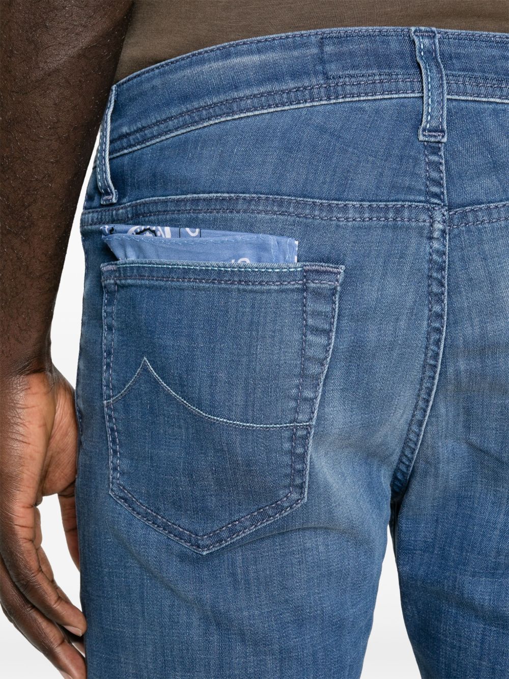 Jacob Cohen Blue Cotton Slim Men Jeans In Blue