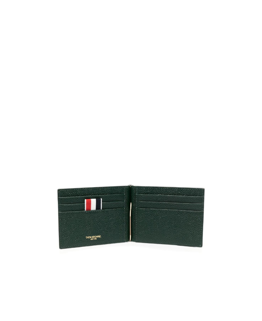 Thom Browne 4-bar Stripe Leather Wallet In Black