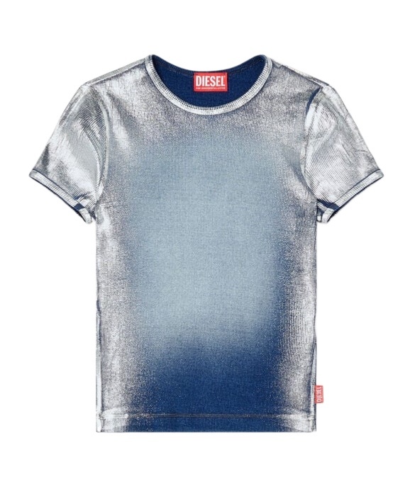 Diesel T-ele-long-q1 T-shirt In Blue