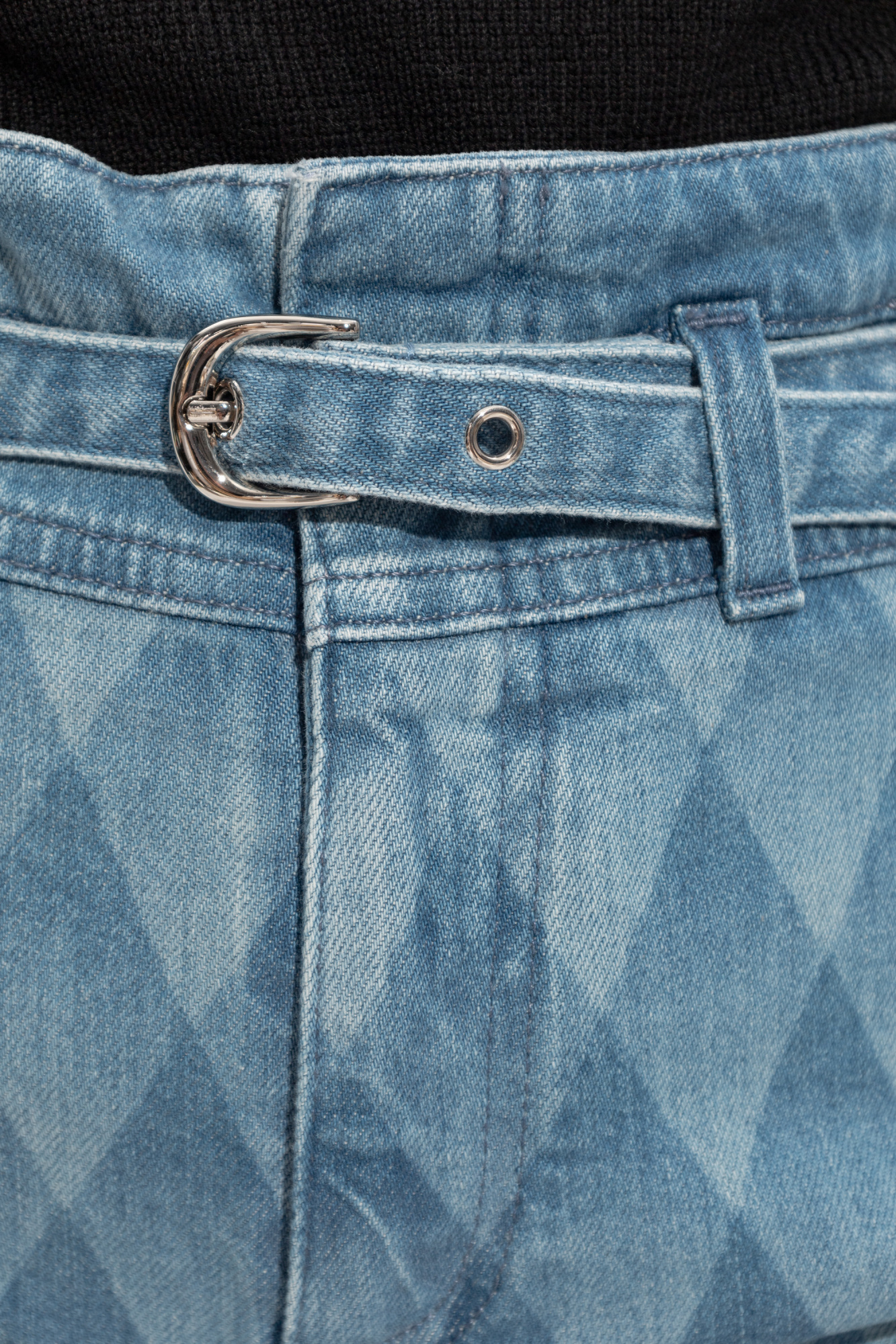 BALMAIN GEOMETRIC-PRINT SKINNY JEANS