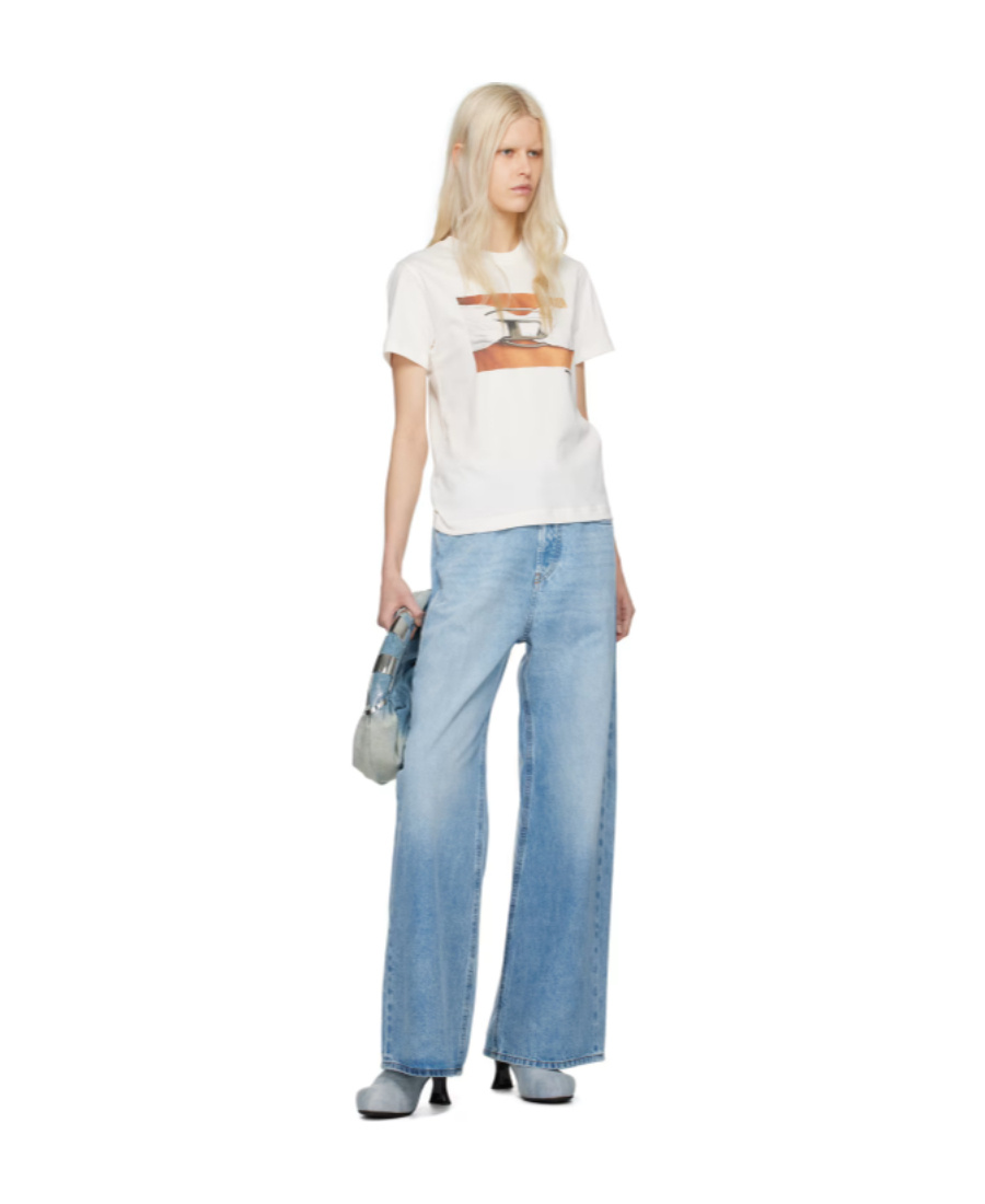 Diesel 1996 D-sire Low-rise Wide-leg Jeans In Blue
