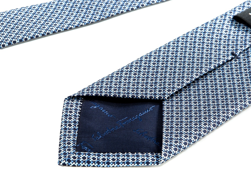 Ferragamo Monogram Print Tie In Multicolor