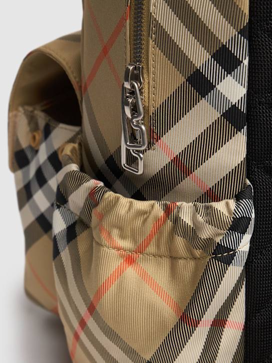 Burberry Check Printed Nylon Backpack