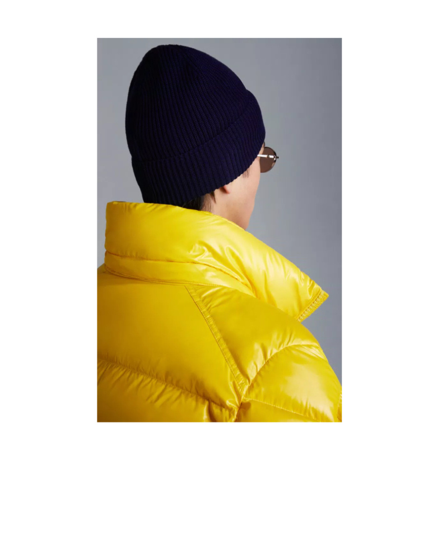 Moncler Logo Woolen Cap In Blue