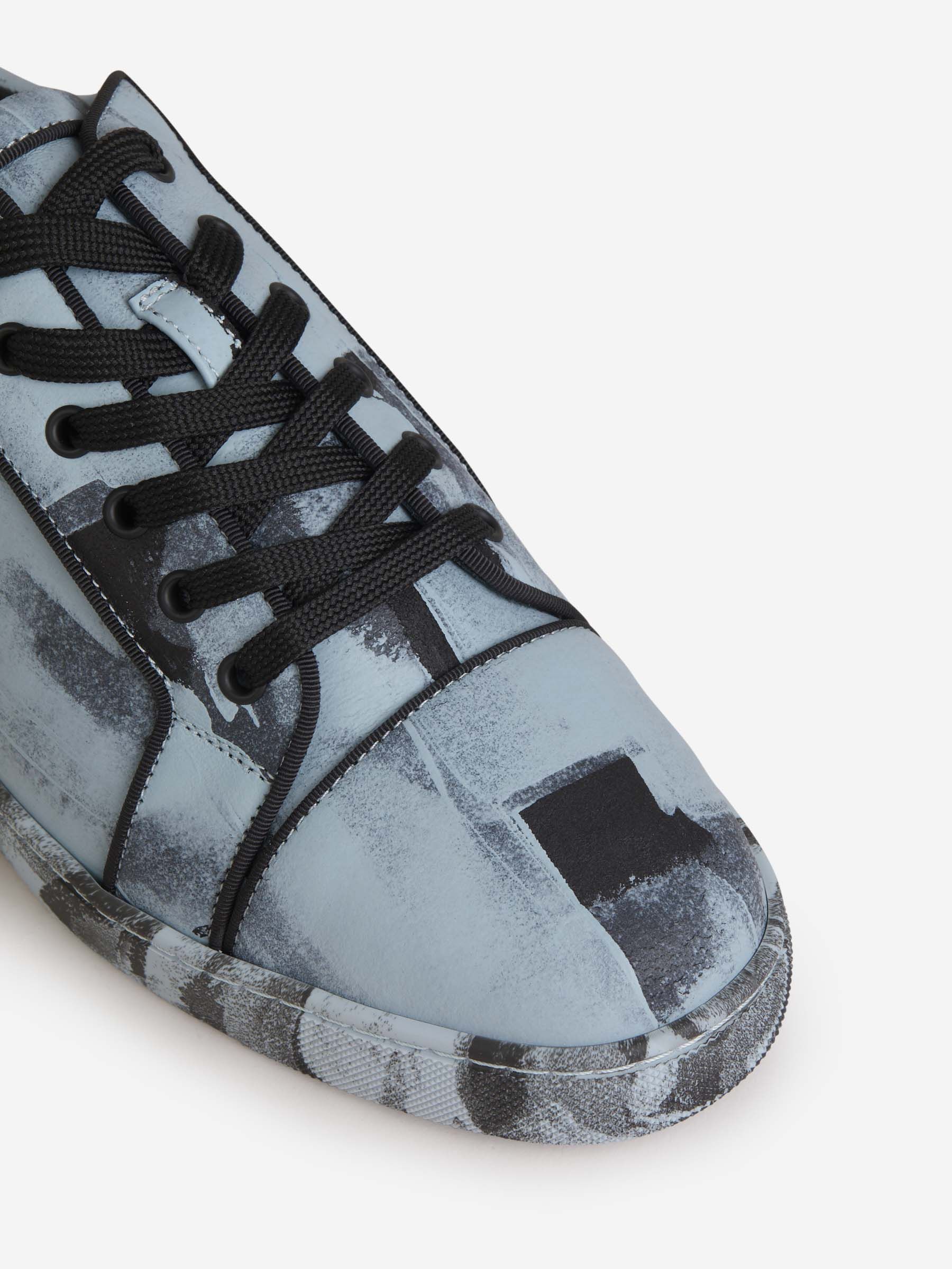 Christian Louboutin Louis Abstract-print Sneakers In Gray