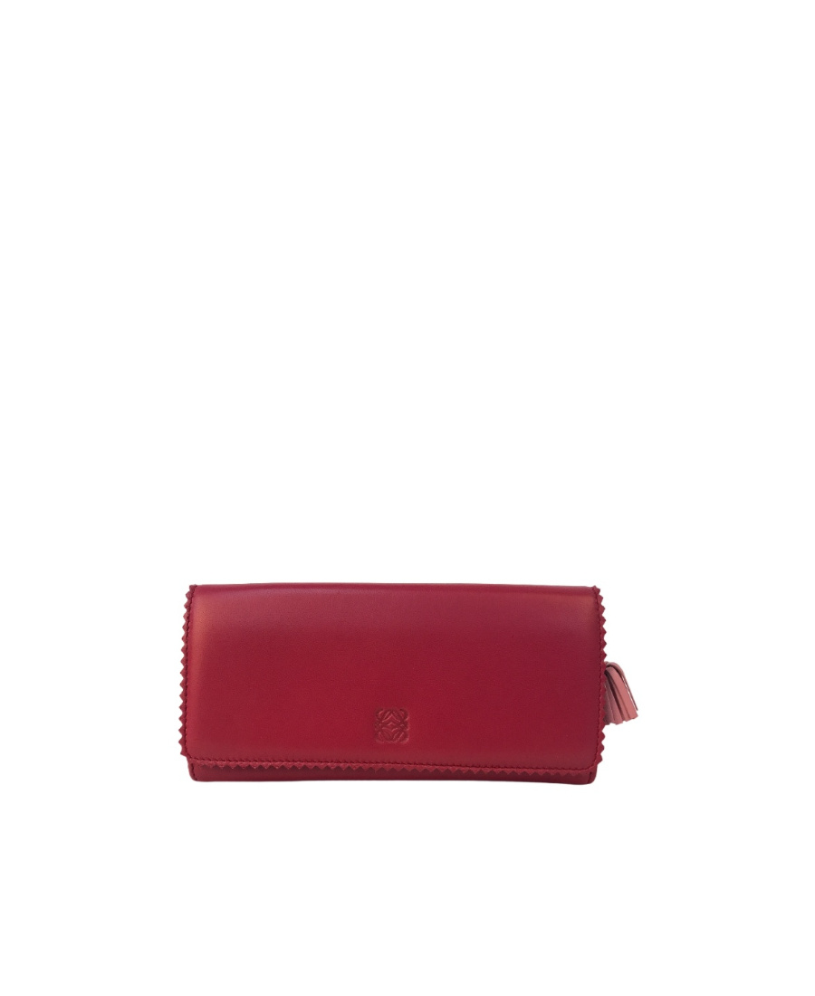 Loewe Zipper Wallet In Red