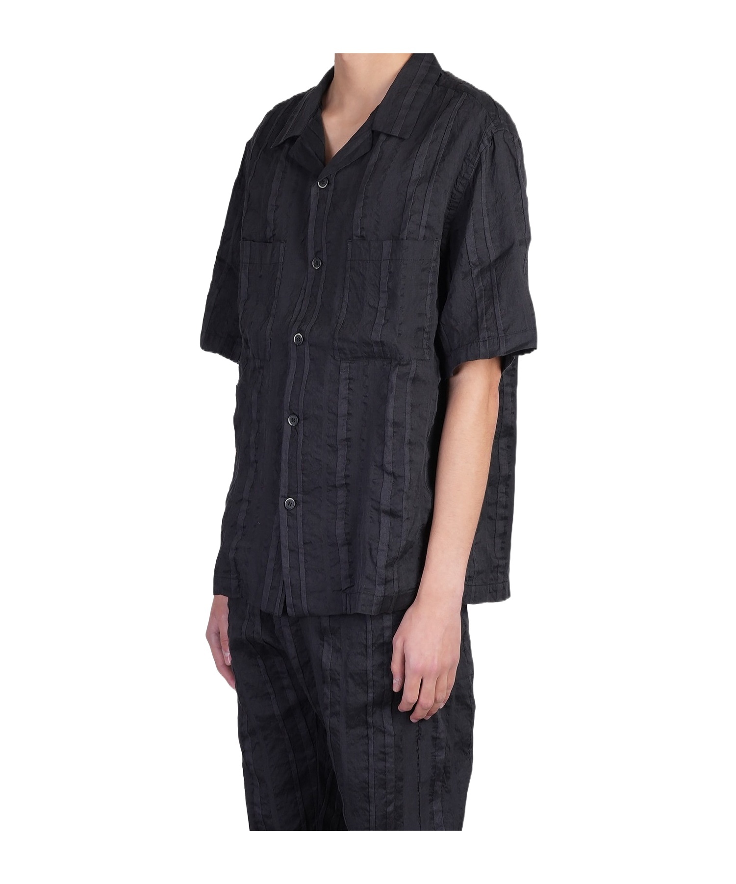 Shop Barena Venezia Striped Shirt In Black
