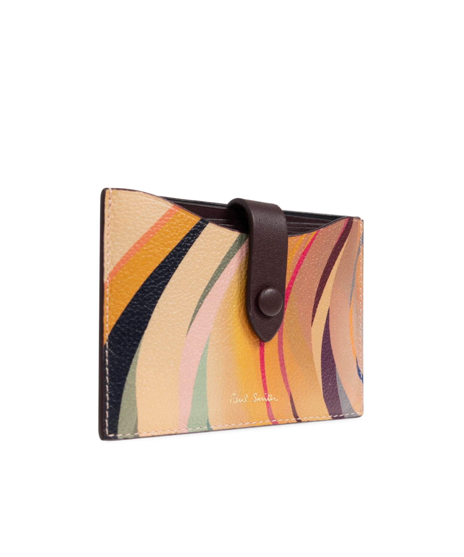 Paul Smith Women's 'dusky Swirl' Leather Pull-out Card Holder Multicolour In Multicolor