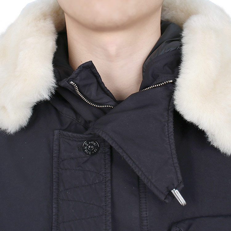 Stone Island David-tc Parka Coat In Blue