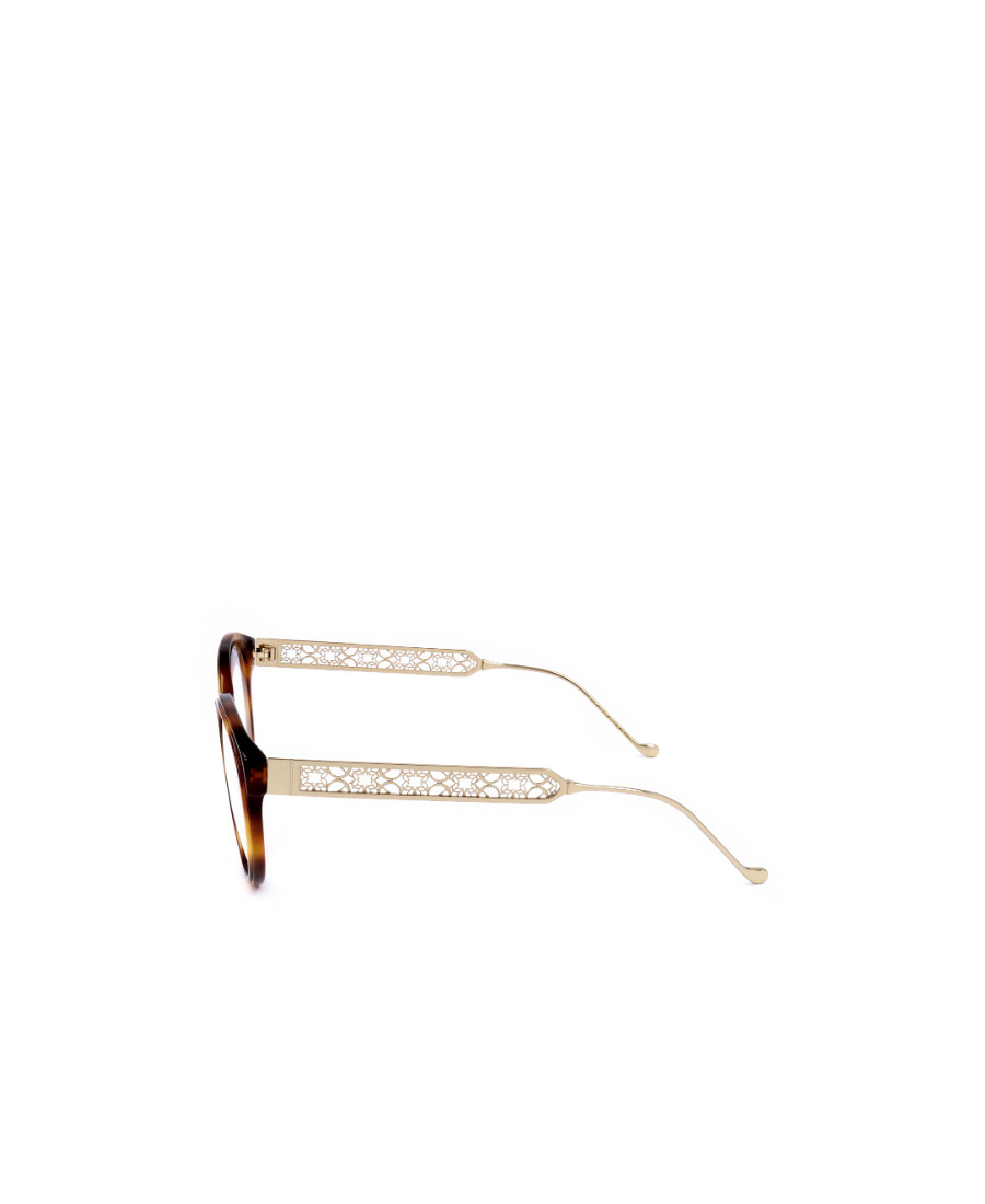 Elie Saab Round Frame Glasses In Brown