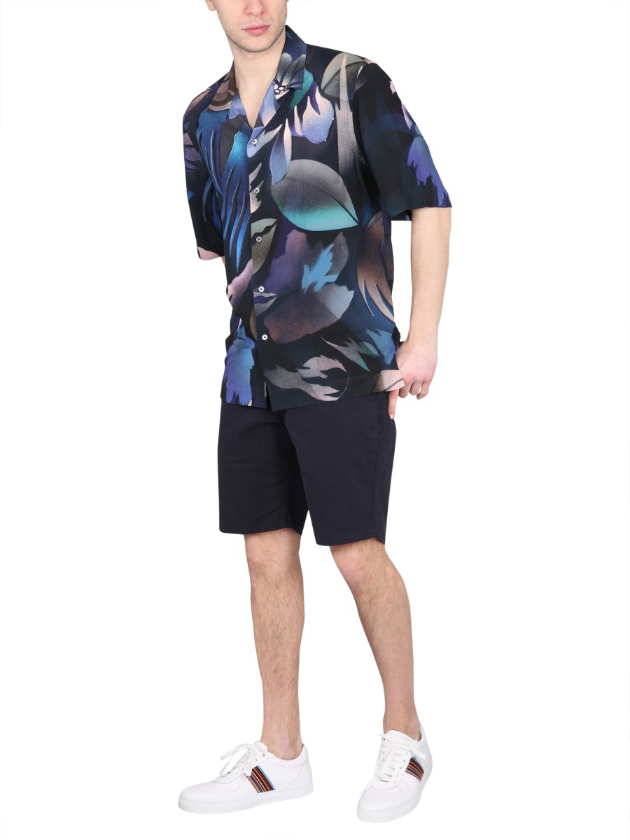 Ps By Paul Smith Ps Paul Smith Zebra Bermuda In Black