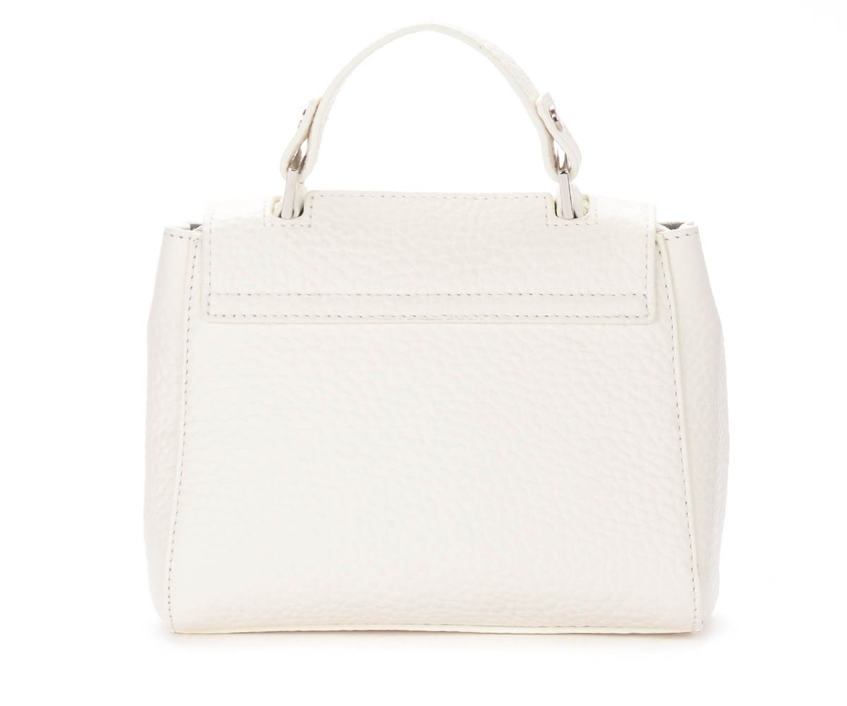 Orciani Small Boxy Logo Shoulder Bag In White