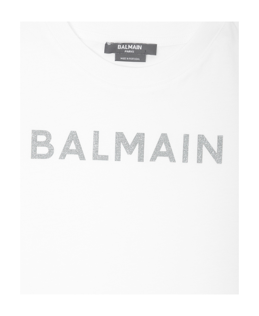 Balmain Logo-print Short-sleeve T-shirt In White