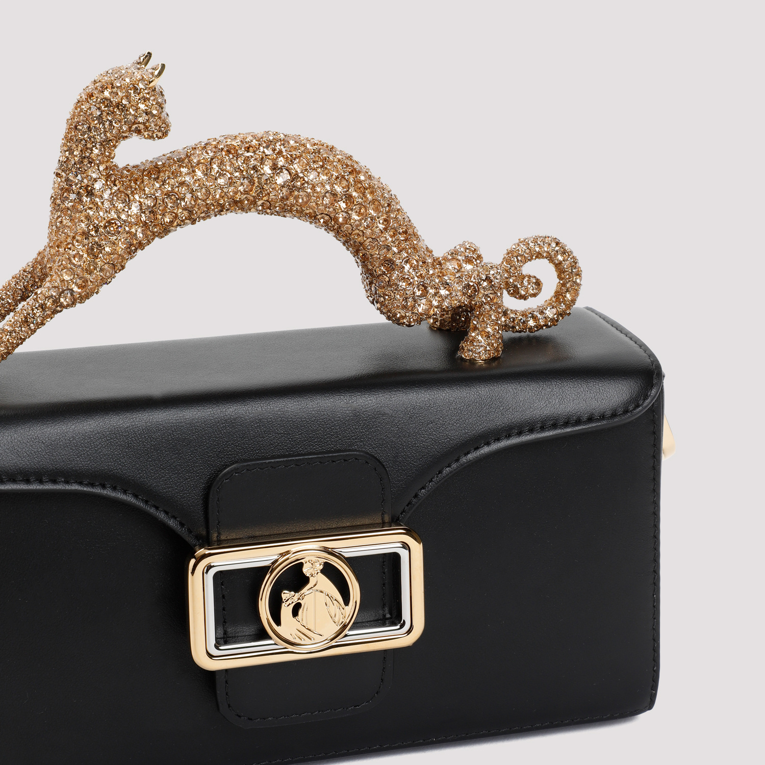 LANVIN LANVIN SMALL PENCIL CAT EMBELLISHED TOTE BAG