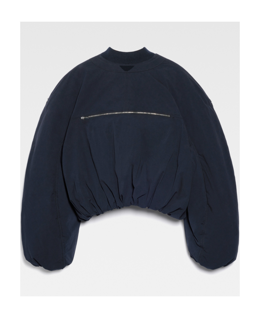 Jacquemus Le Bomber Croissant Cropped Jacket In Black