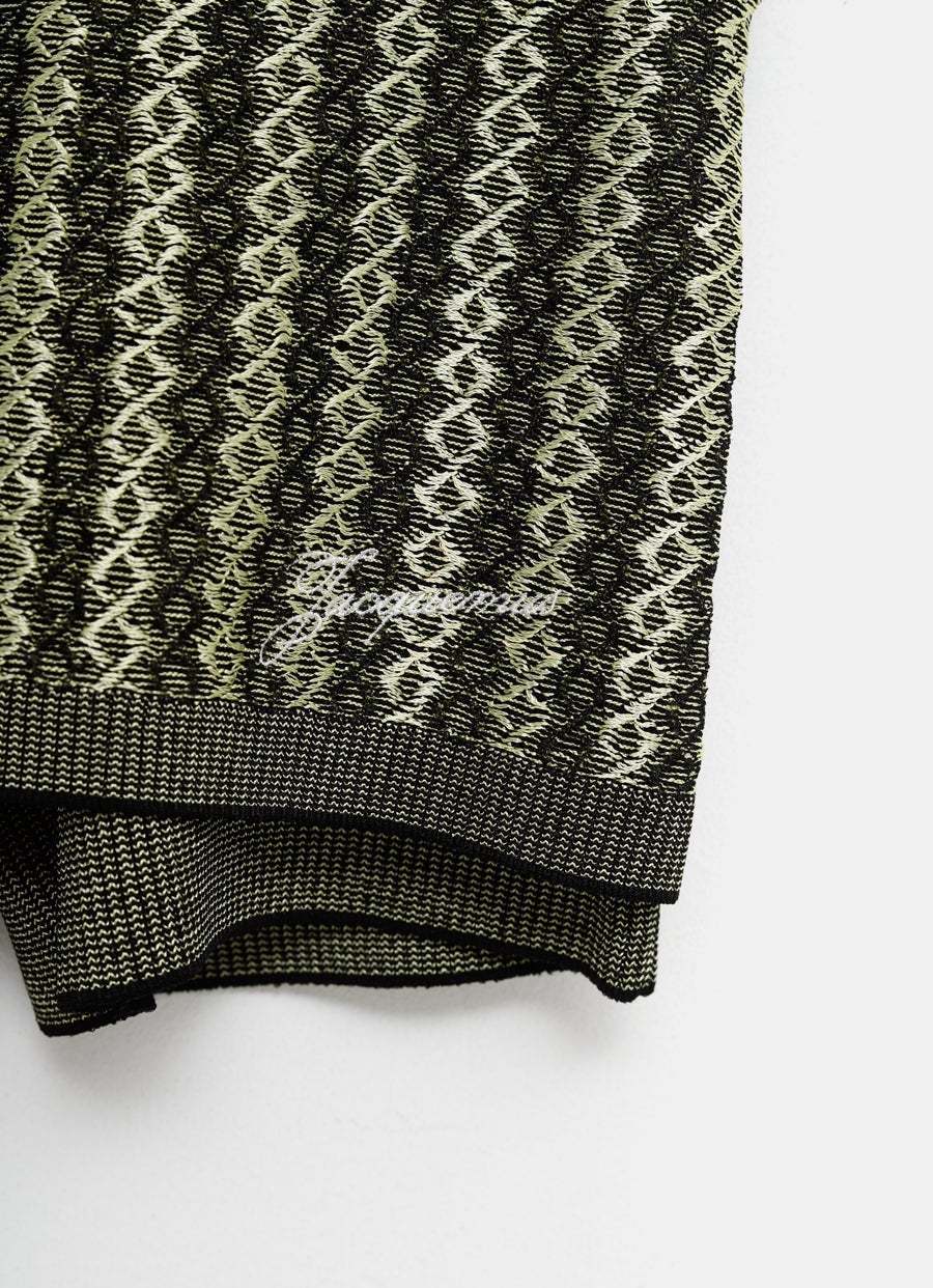 Jacquemus La Jupe Culotte Marino Jacquard-knit Shorts In Multi-black