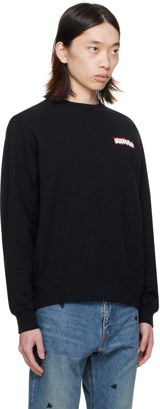 Undercover Long-sleeved Round-neck Sweater In Black