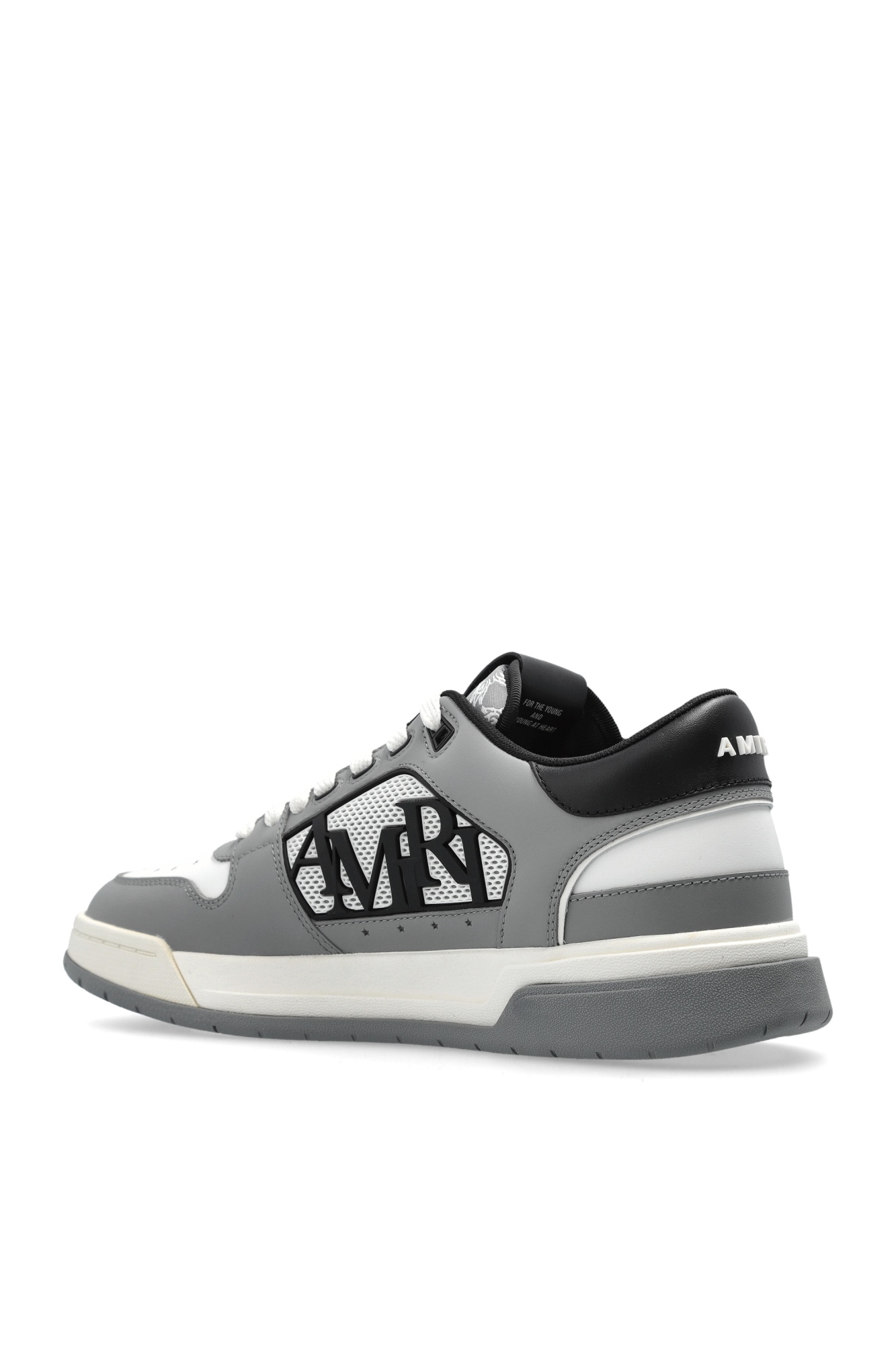 Amiri Grey 'classic Low' Sneakers With Maxi Logo On The Side And Logo Patch On The Tongue In Gray