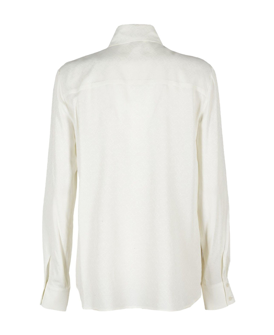 Pinko Chemise Avec Broderie Anglaise Et Cristaux In White