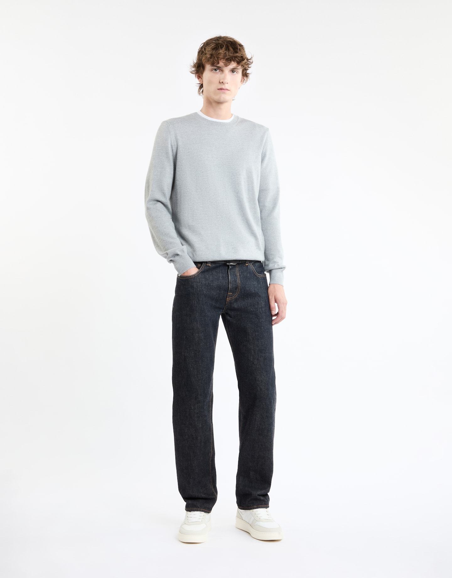 Fay Jumper In Merinos Wool Knit In White
