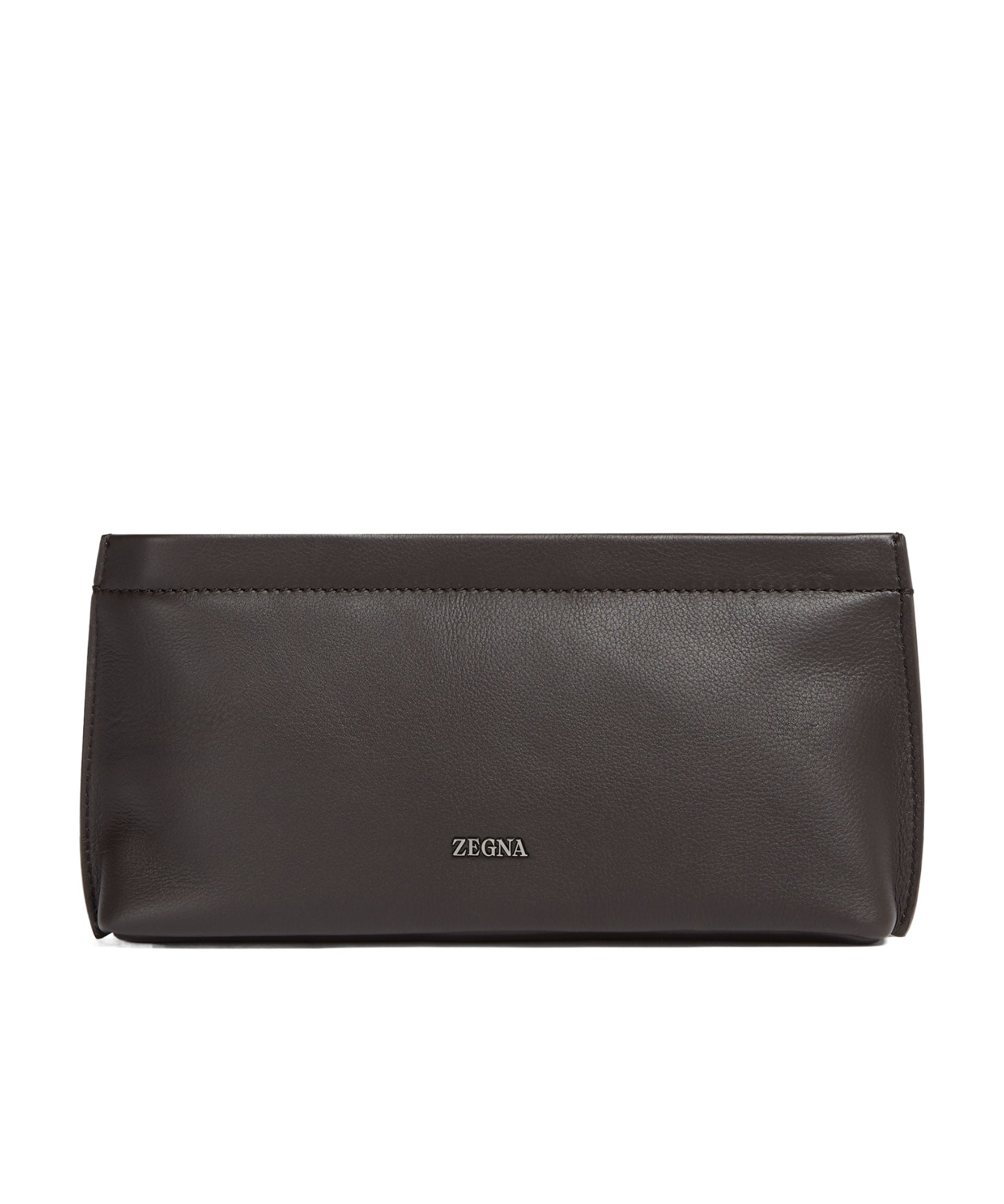 Zegna Secondskin Clutch Bag In Brown