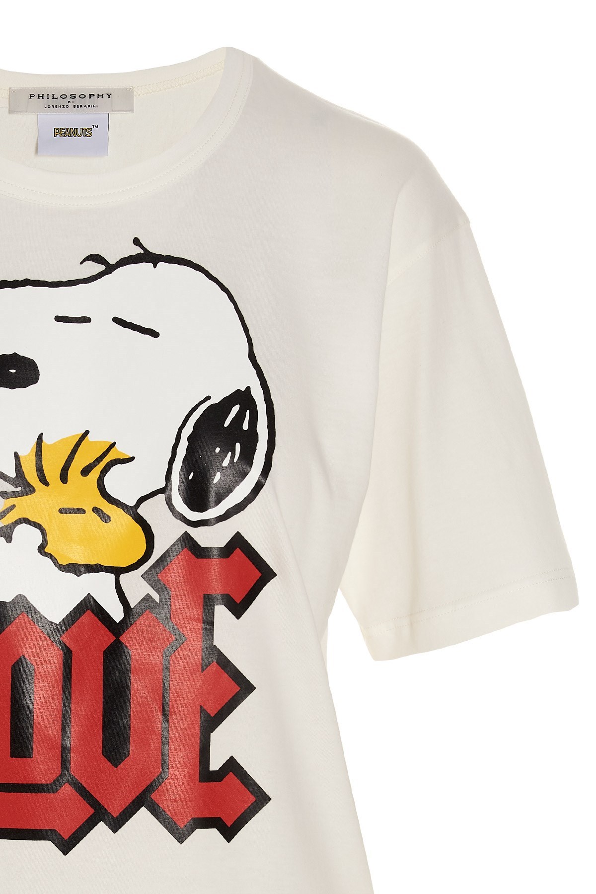 Shop Philosophy Di Lorenzo Serafini Snoopy Love Cotton T-shirt In White
