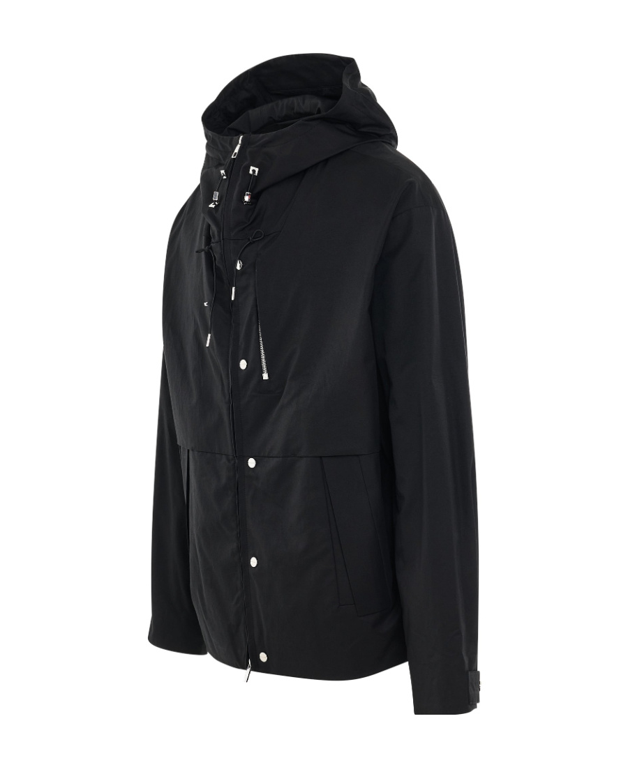 WOOYOUNGMI LOGO-PLAQUE HOODED JACKET