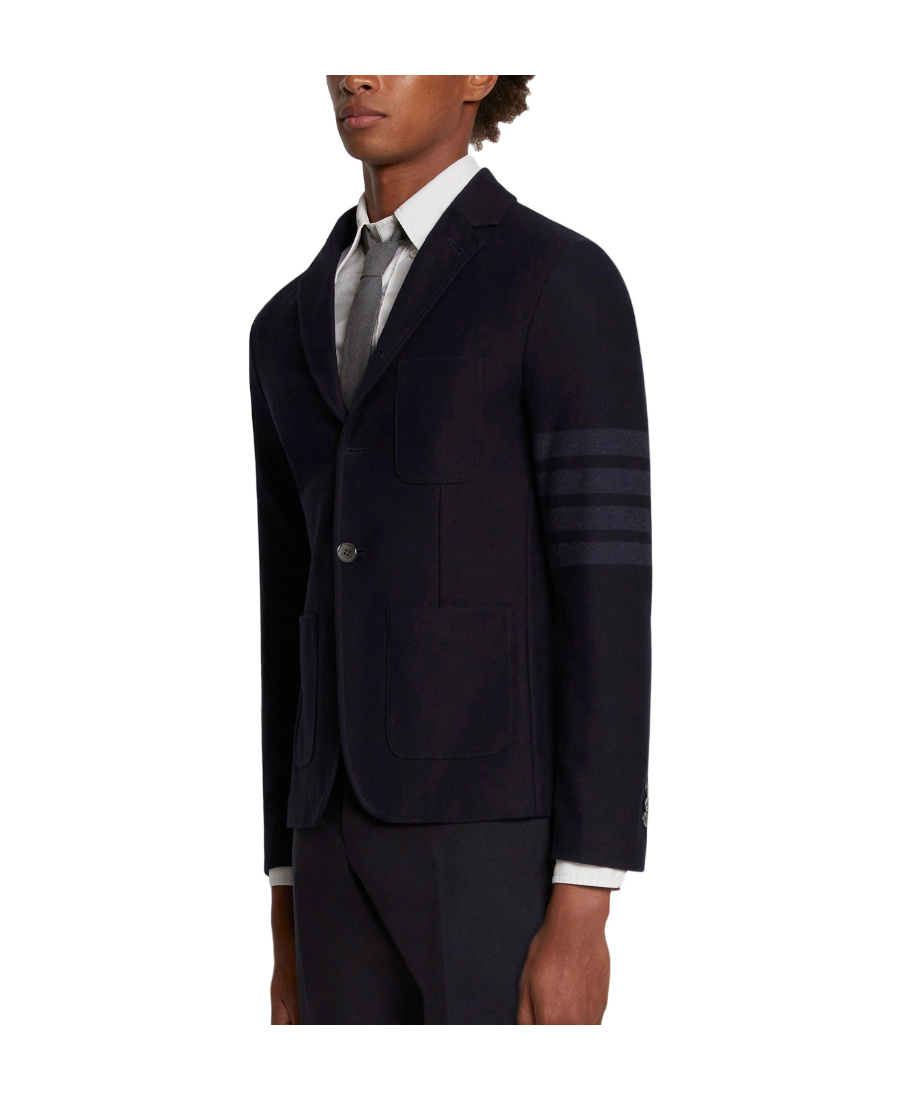 Thom Browne 4-bar Single-breasted Blazer In Black