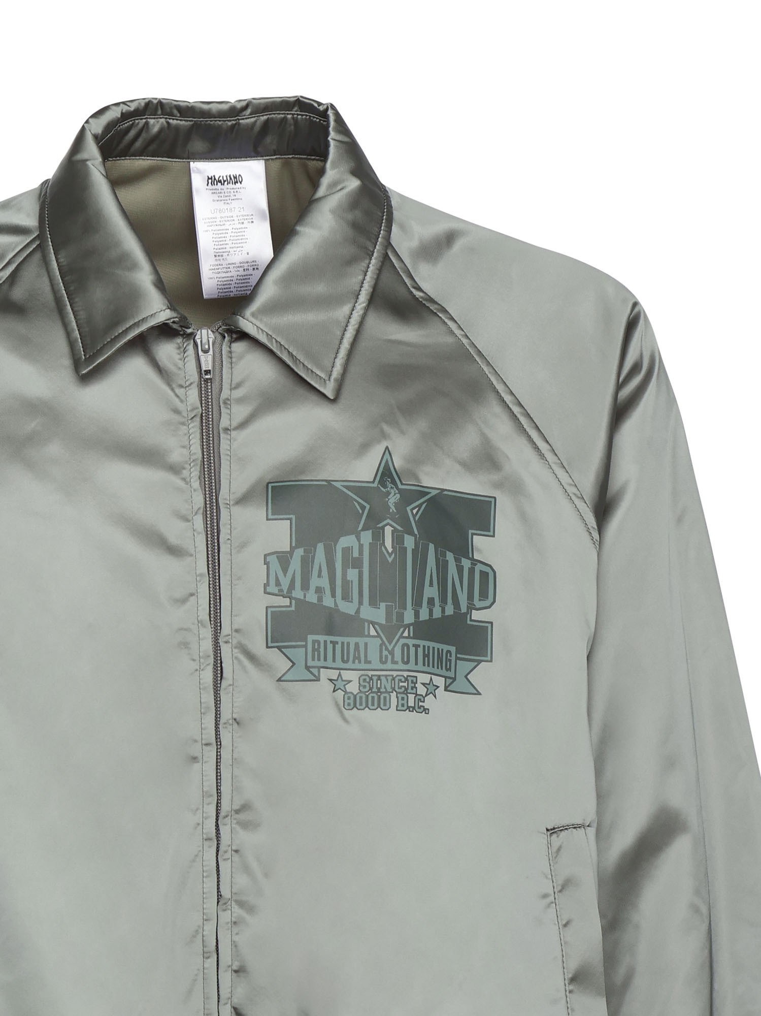 Magliano Logo Print Casual Jacket In Gray