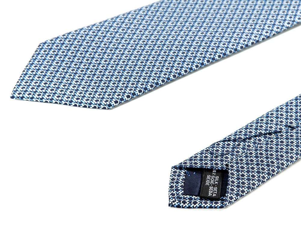 Ferragamo Monogram Print Tie In Multicolor