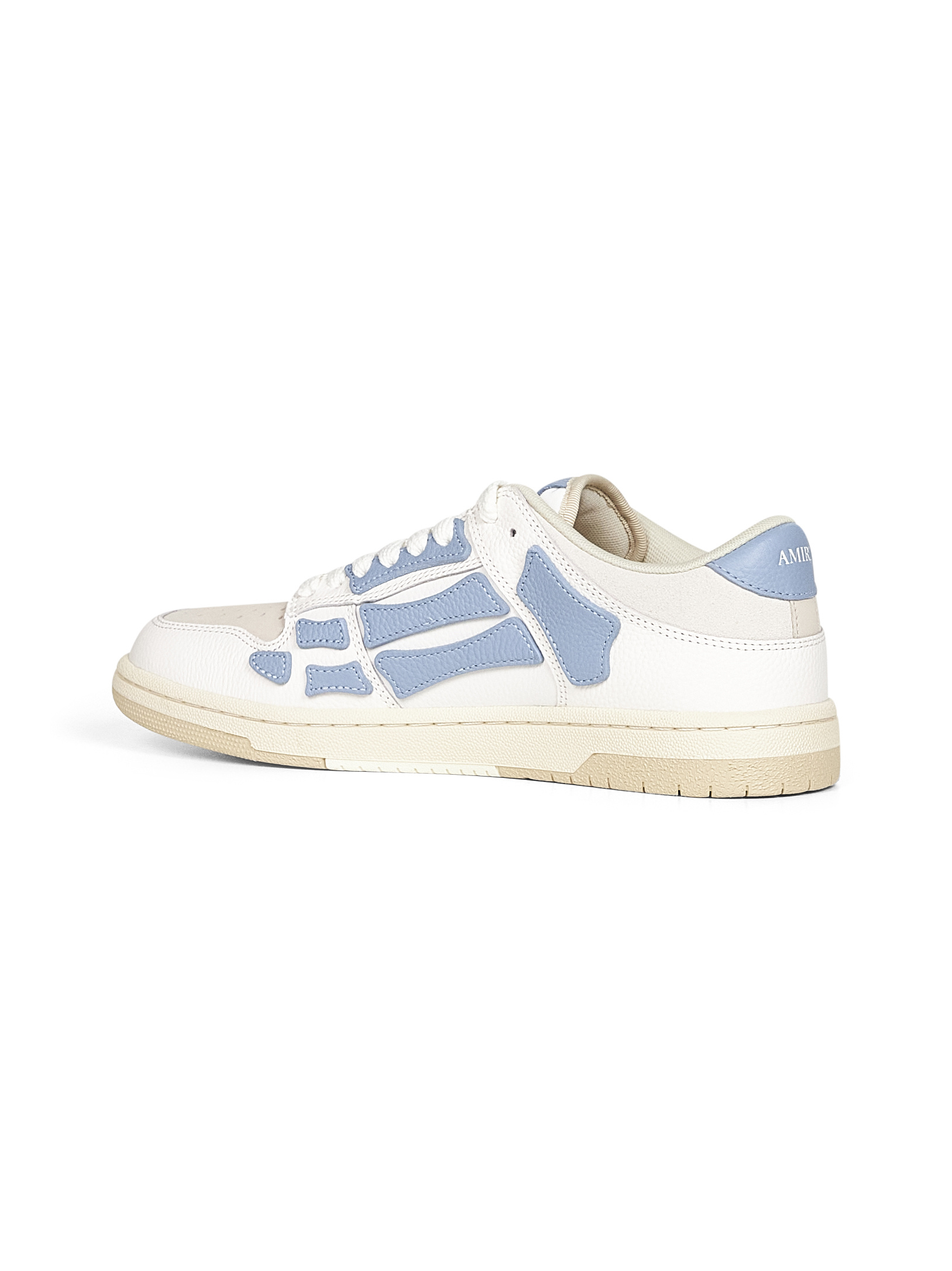 Amiri Leather Skel Top Low Sneakers In White