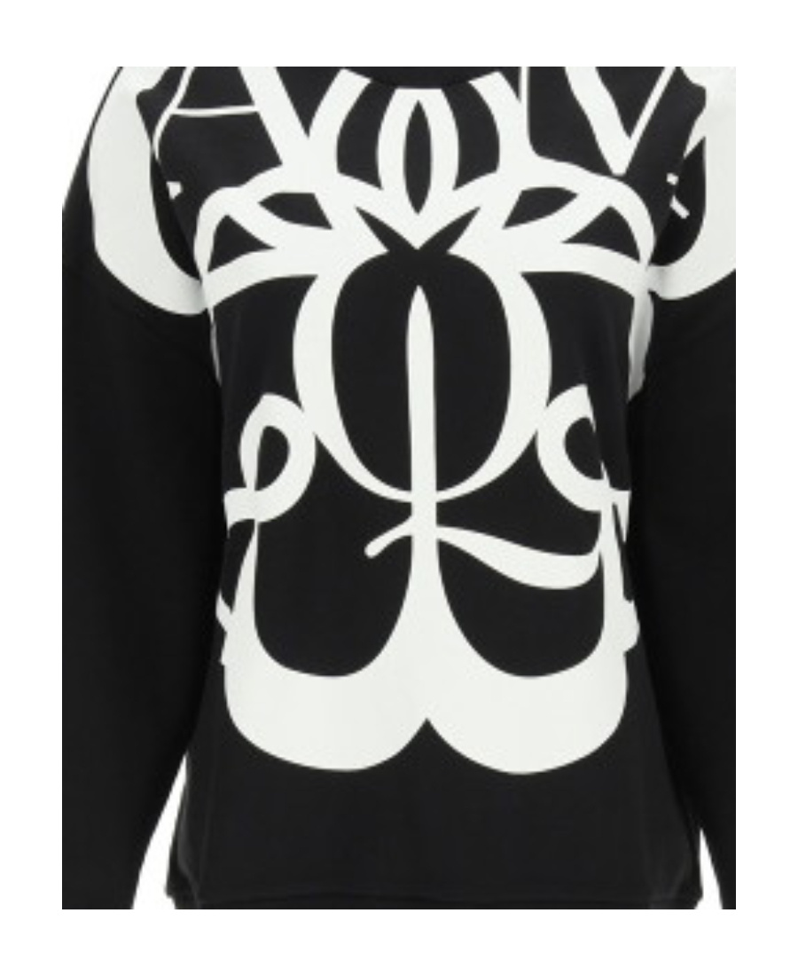 Alexander Mcqueen Exploded Seal Logo-print Sweatshirt In Black