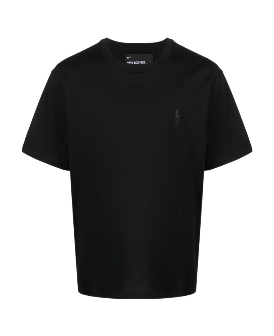 Neil Barrett Short-sleeved Cotton T-shirt In Black
