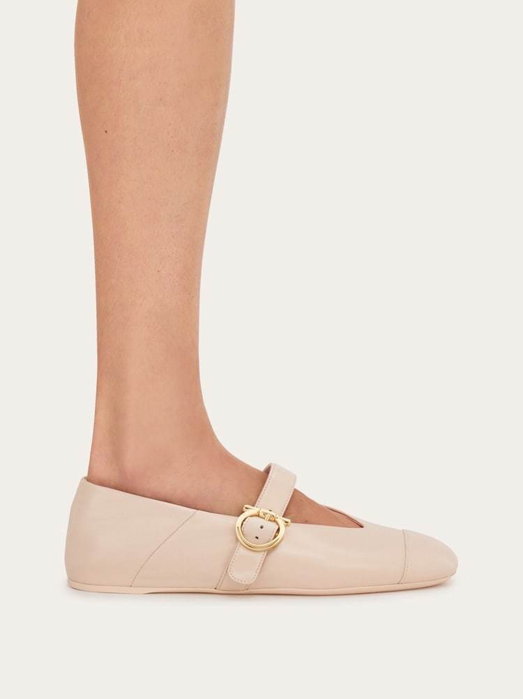 Ferragamo Gancini-buckle Ballet Flats