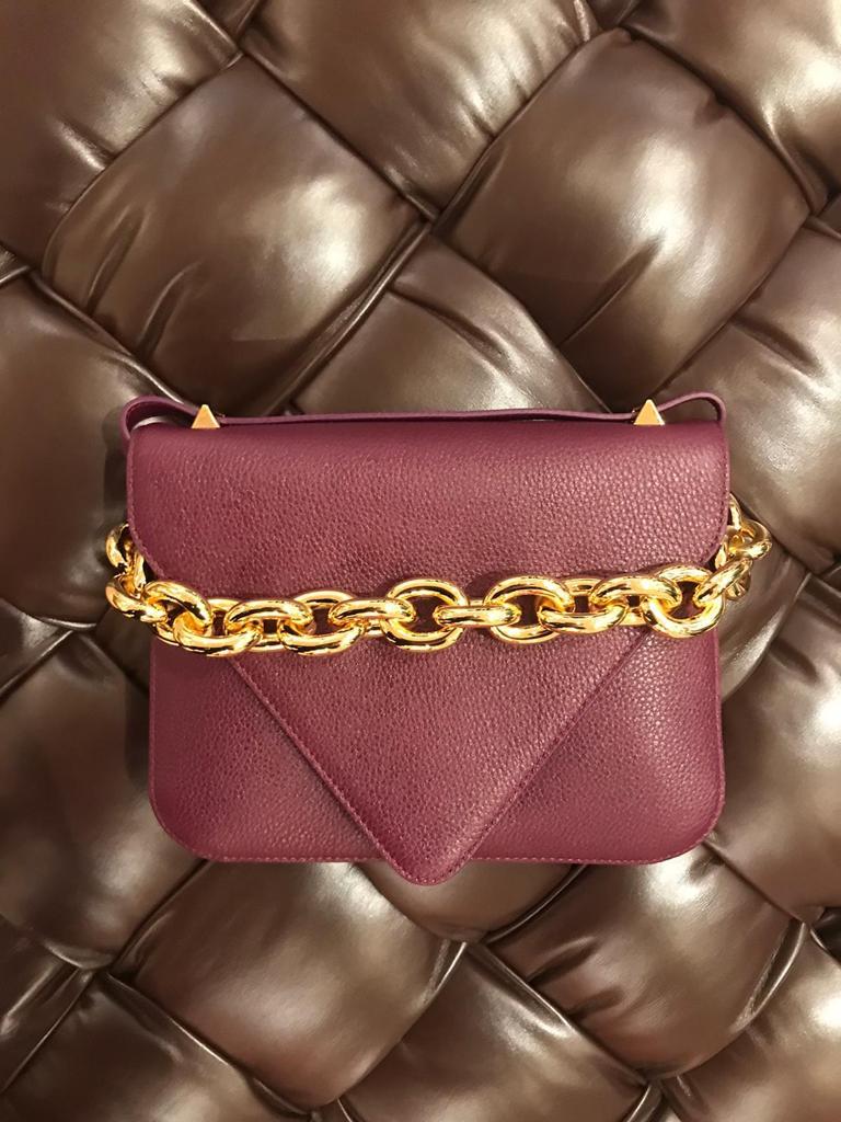 Bottega Veneta Mount Chain-strap Shoulder Bag In Purple