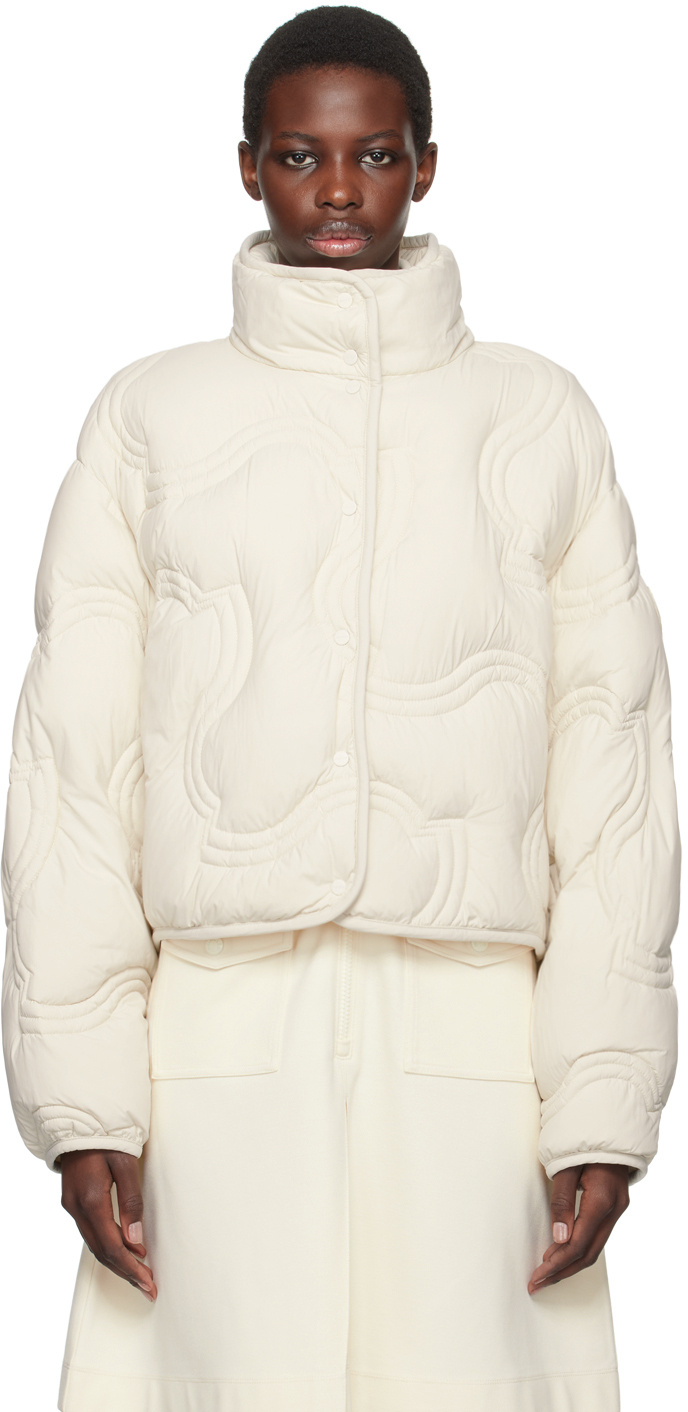 Moncler Beryl Short Down Jacket In Nude