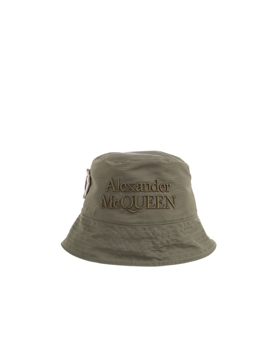 Alexander Mcqueen Logo-embroidered Reversible Bucket Hat In Green
