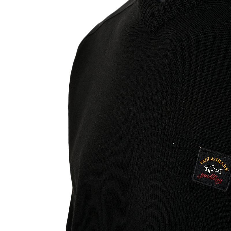 Paul & Shark Black Round-neck Sweater In Black