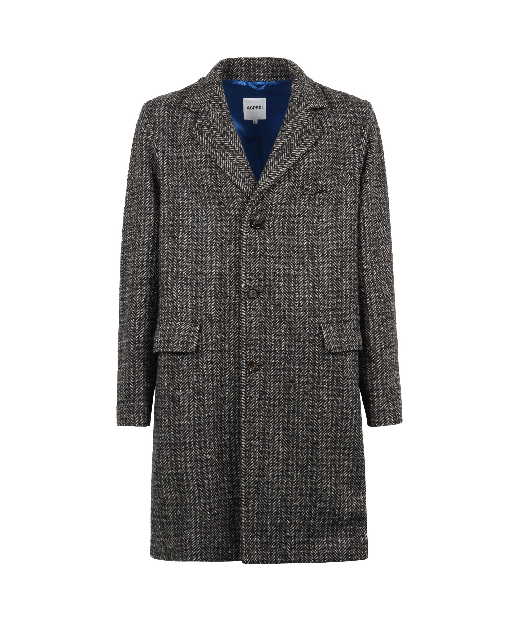 ASPESI ASPESI SINGLE BREASTED LAPEL COLLARED COAT