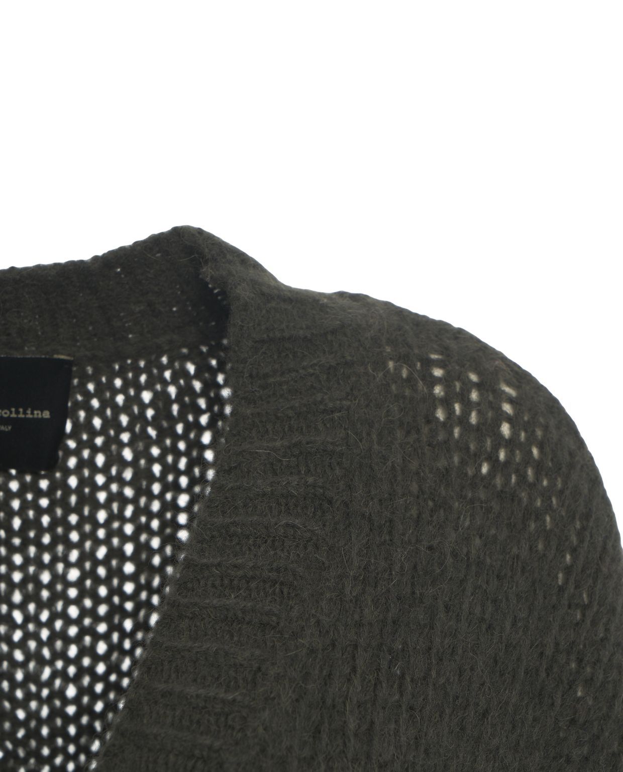 Roberto Collina Textured Knit Cardigan Front Pockets In Multi