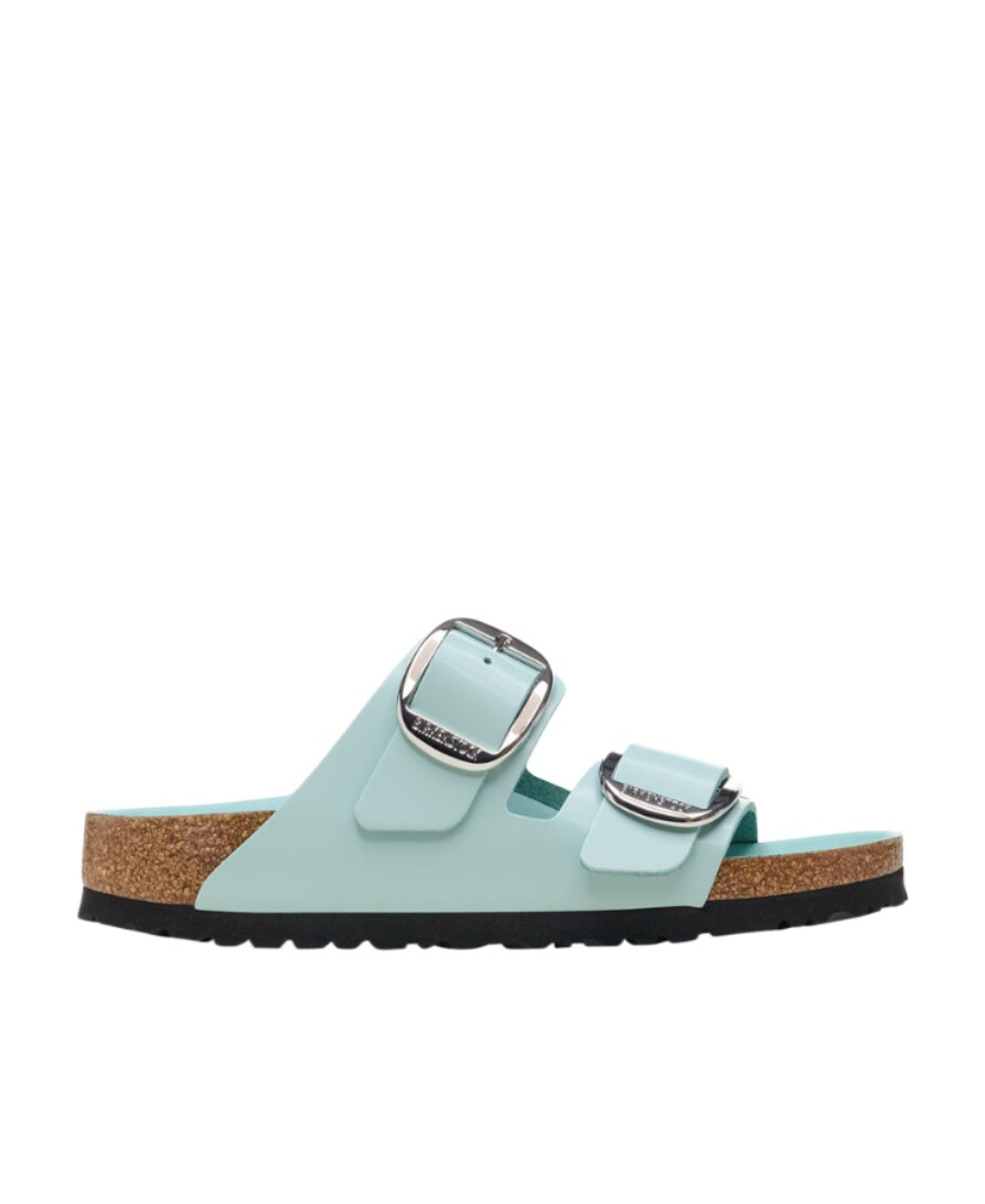 Birkenstock Arizona Big Buckle High Shine Sandals In Blue