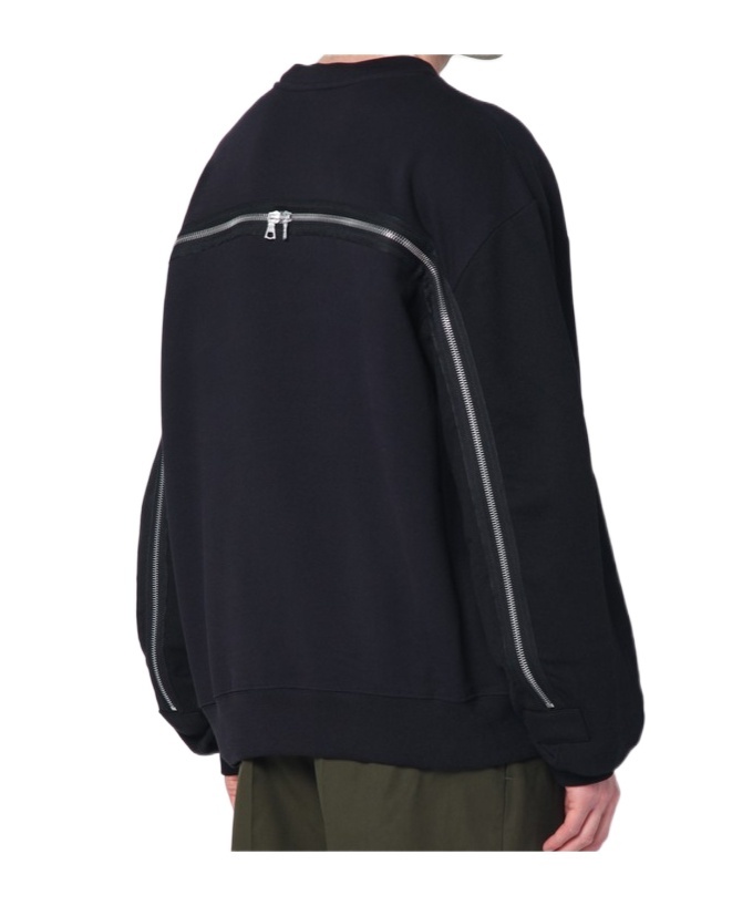 Dries Van Noten Navy Blue Sweatshirt With Zip Detail Men