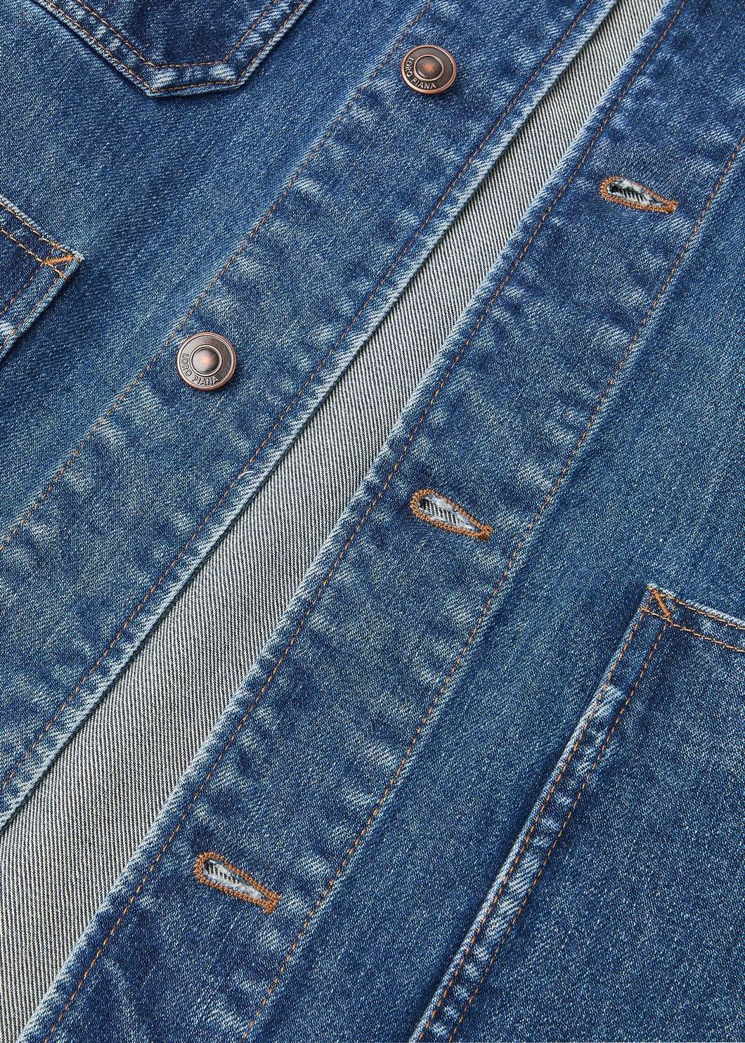 Loro Piana Dean Corduroy-trimmed Denim Jacket In Blue