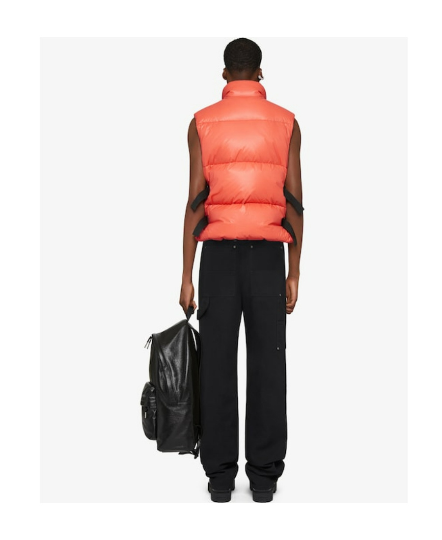 Givenchy Sleeveless Puffer Jacket With Buckles In Red