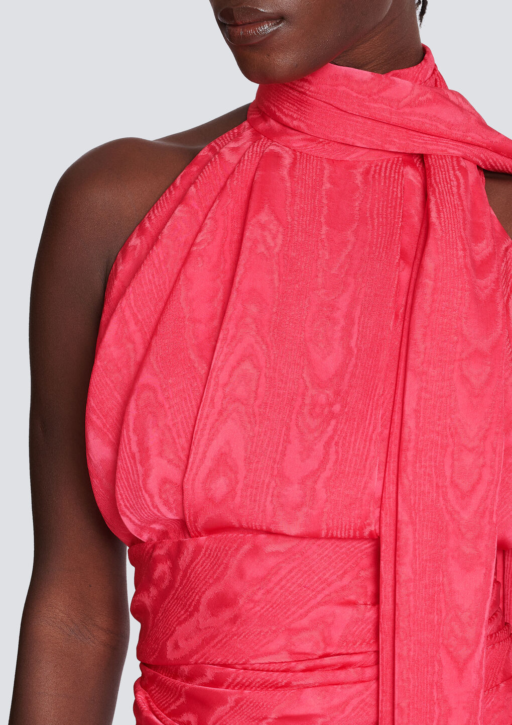 Balmain Draped Sleeveless Blouse In Pink